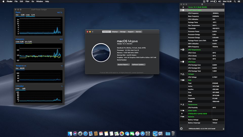 Success Hackintosh macOS Mojave 10.14 Build 18A391 at Dell Latitude E7450